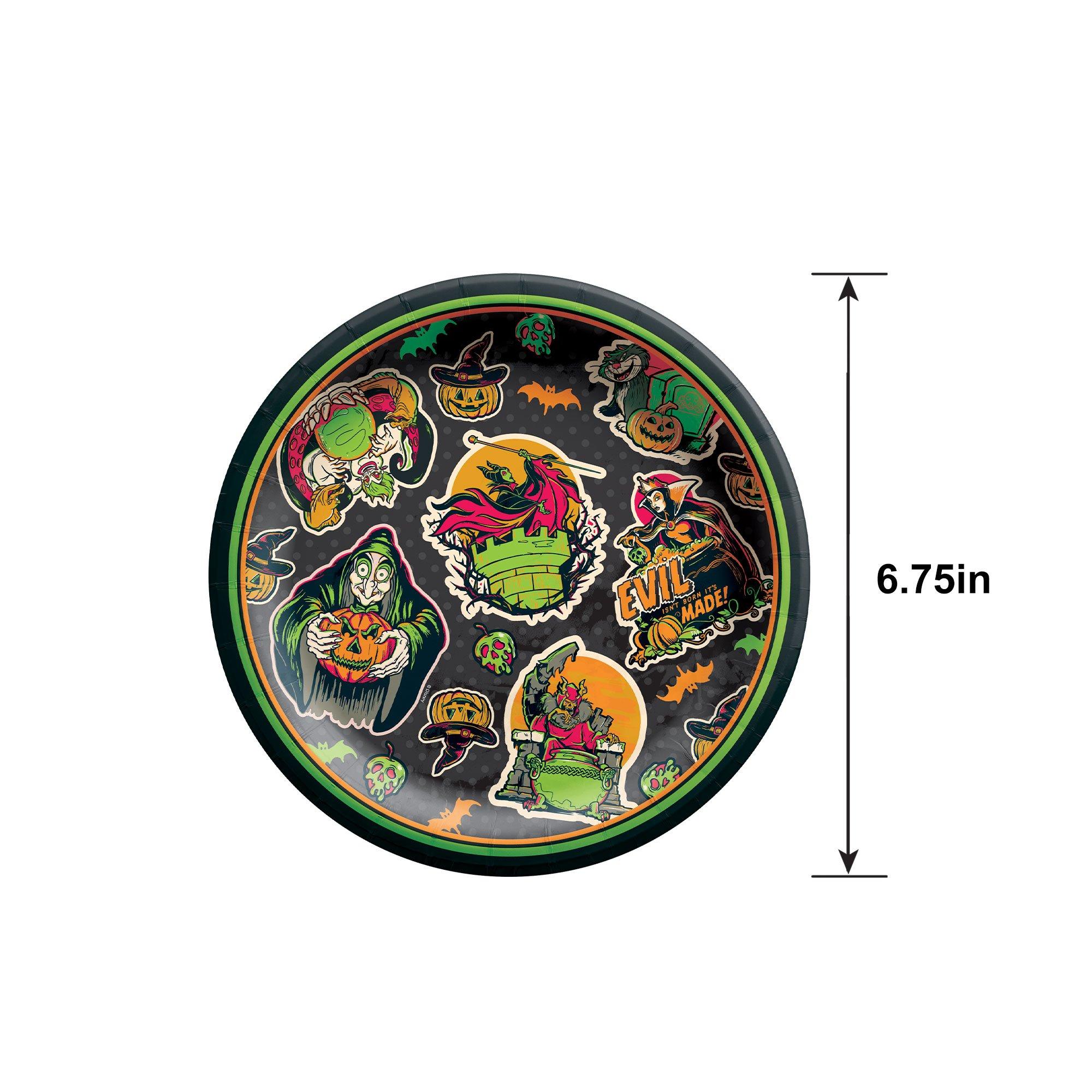 Disney Villains Halloween Paper Dessert Plates, 6.75in, 18ct