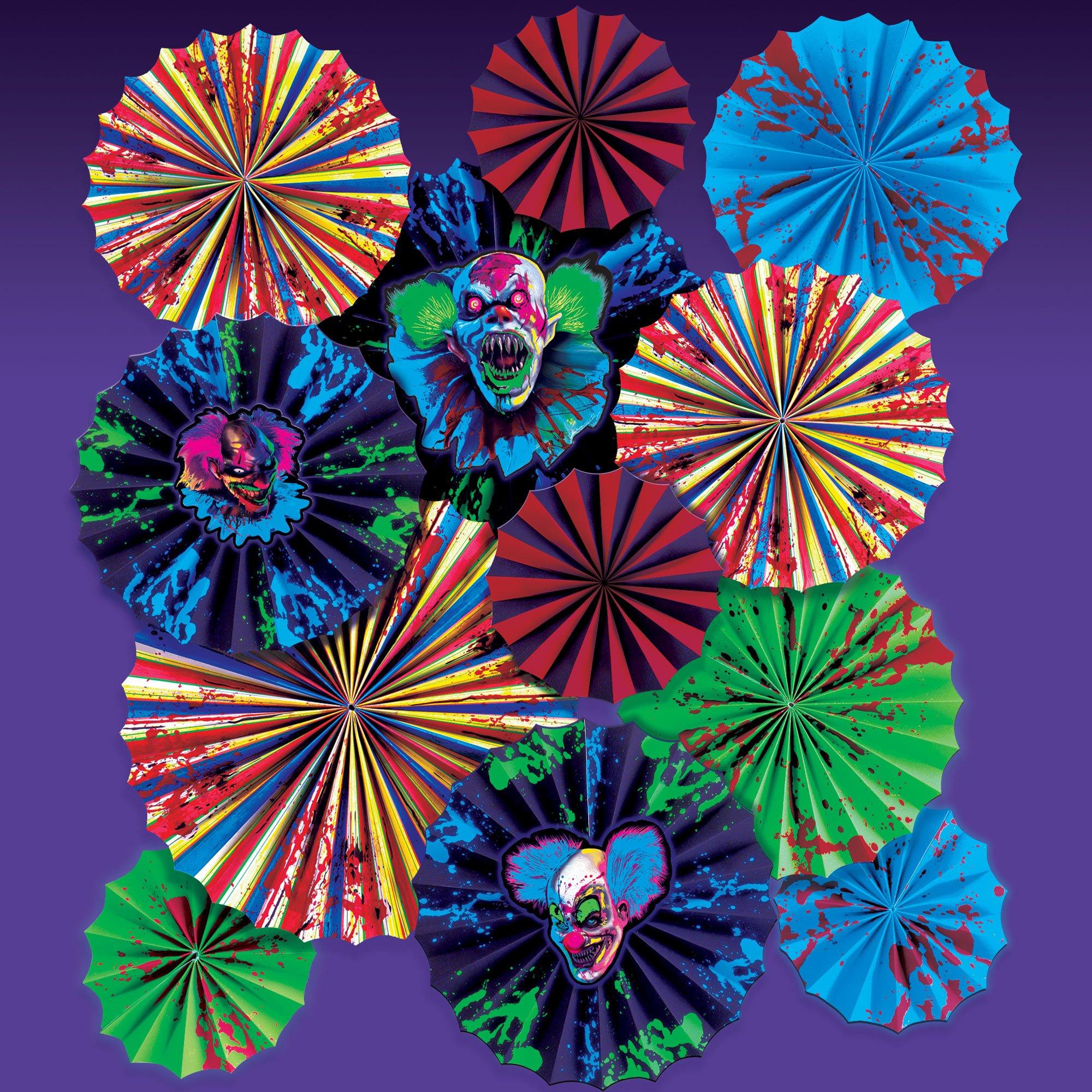 Carnival Paper Fan Decorating Kit 15pc