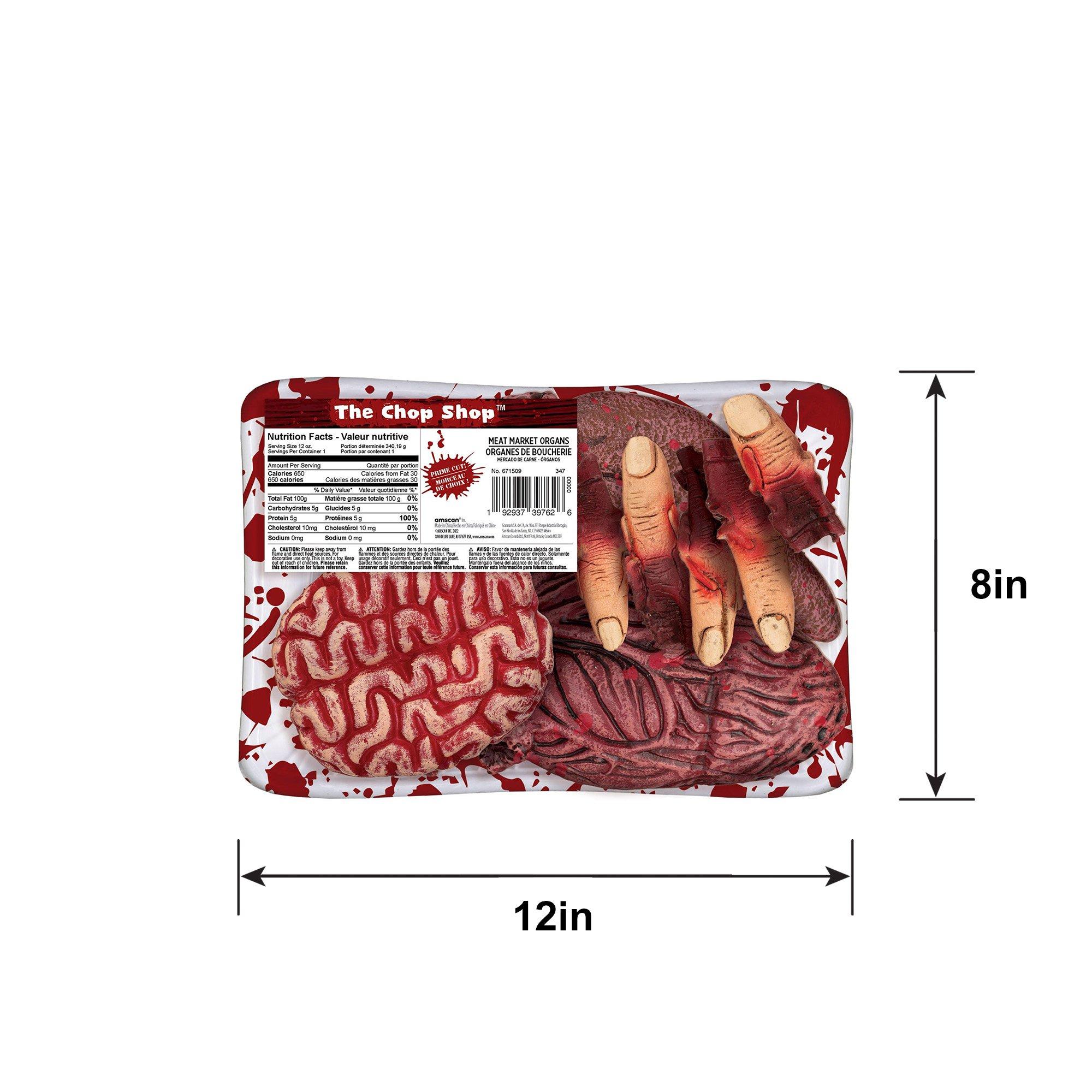Meat Market Plastic Organs, 12in x 8in - Get Axed