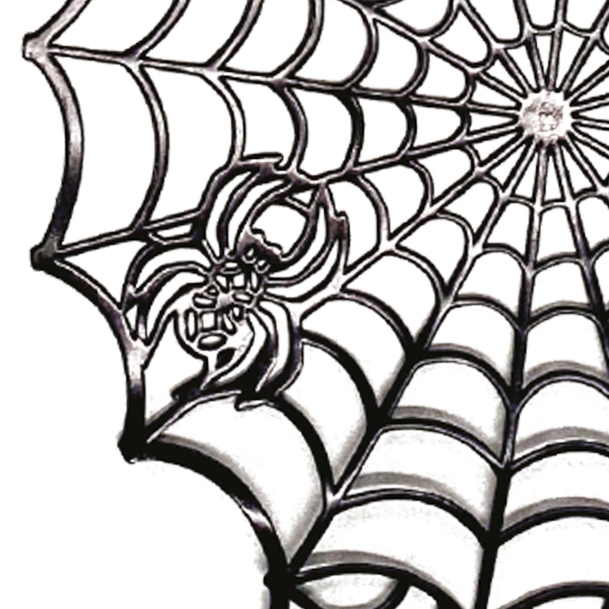 Black Spiderweb Die-Cut Vinyl Table Runner, 15.5in x 46in