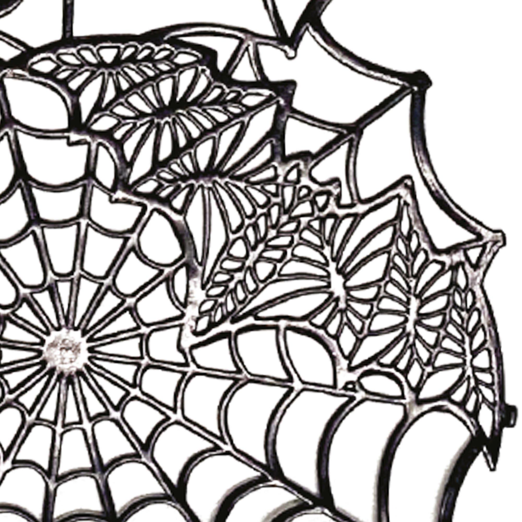 Black Spiderweb Die-Cut Vinyl Table Runner, 15.5in x 46in