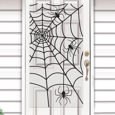 Spiderweb Plastic Door Cover, 2.8ft x 5.4ft