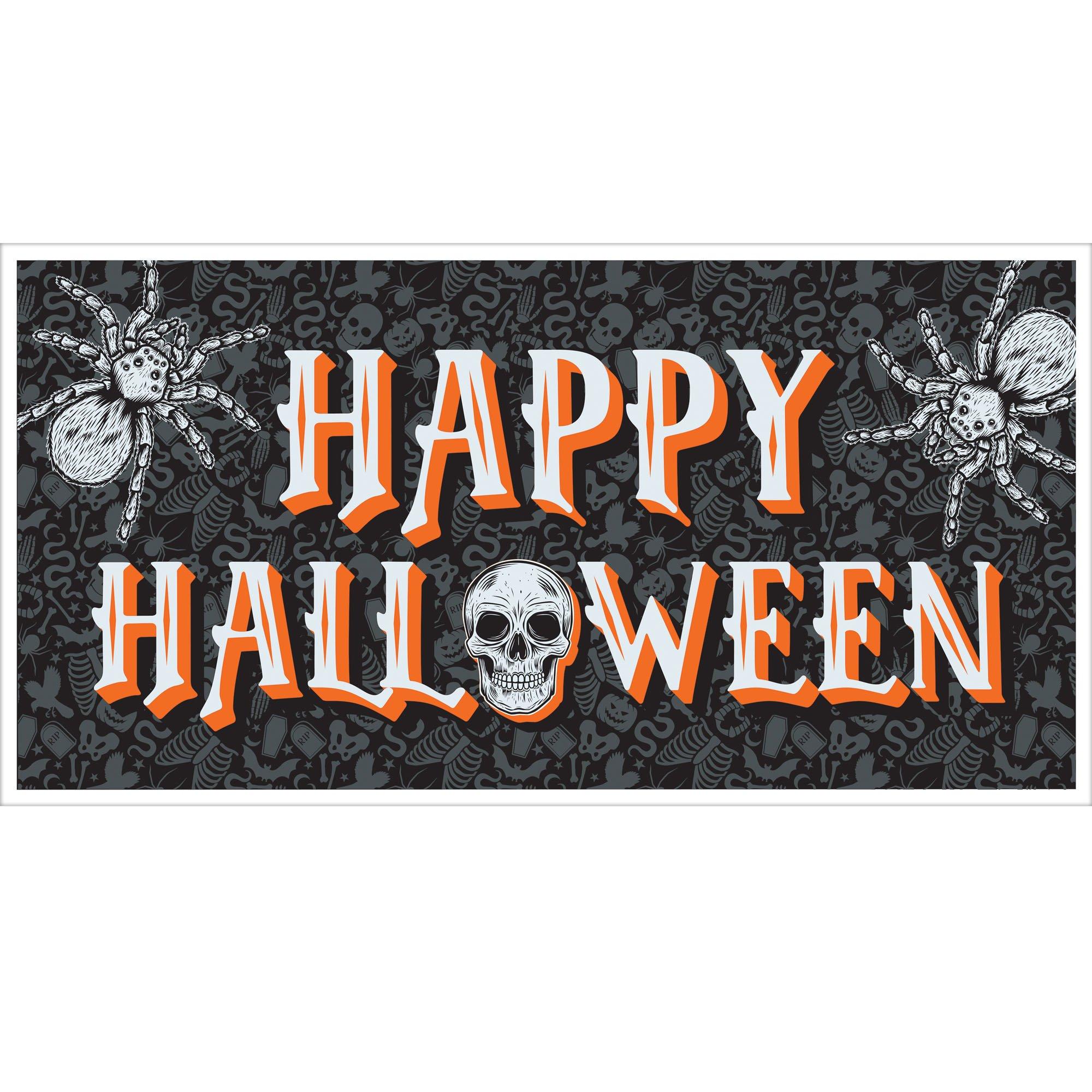 Wicked Hauntings Plastic Horizontal Banner, 5.4ft x 2.8ft