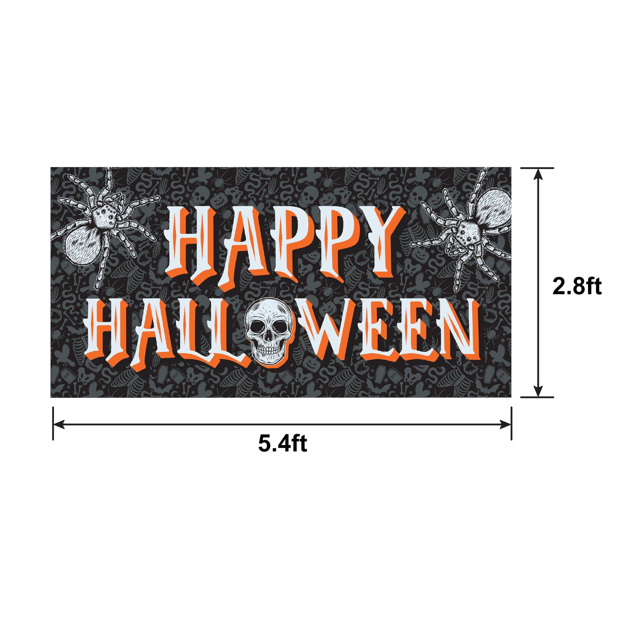 Wicked Hauntings Plastic Horizontal Banner, 5.4ft x 2.8ft