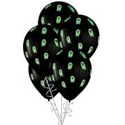 15ct, 12in, Glow-in-the-Dark Ghost Latex Balloons