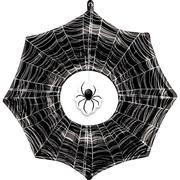Creepy Spiderweb Foil Balloon, 33in x 32in