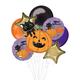 Premium Black Cat & Pumpkin Halloween Foil Balloon Bouquet, 8pc