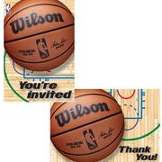 Wilson Basketball Invitations & Thank You Notes for 8