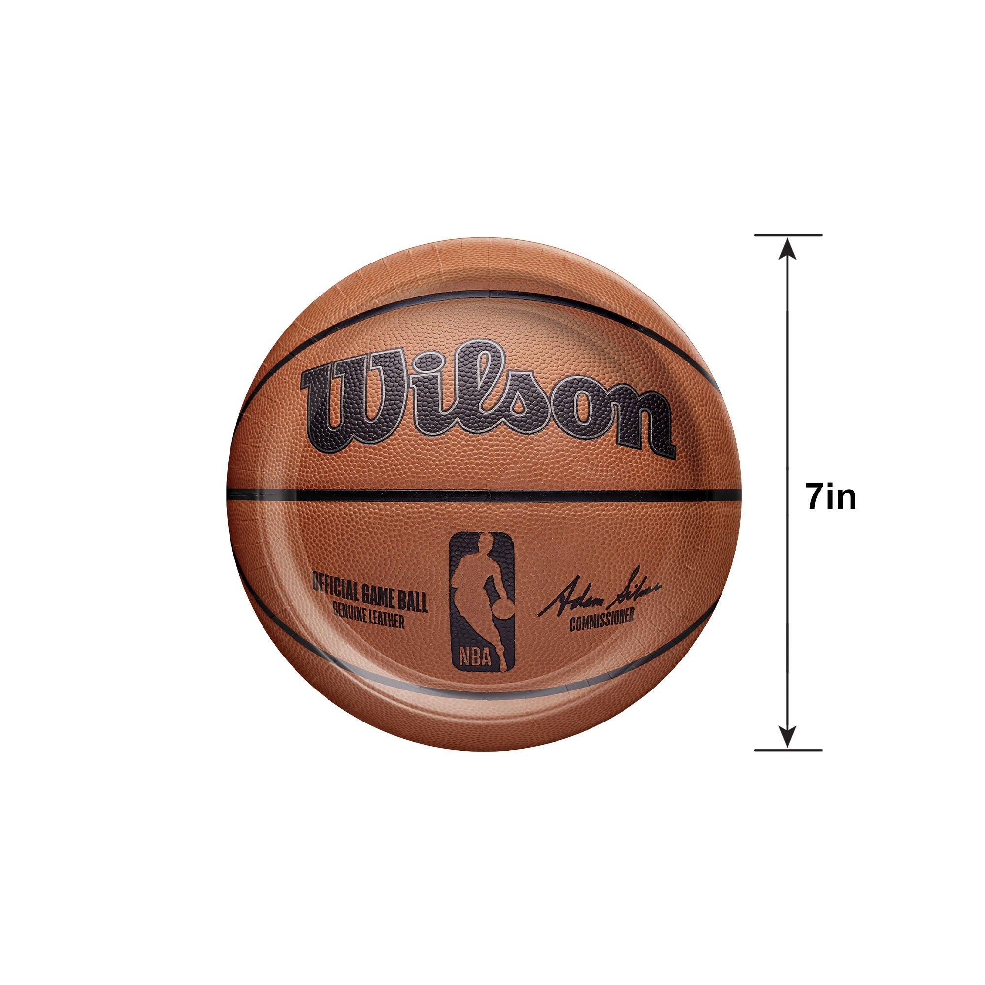 Wilson Basketball Paper Dessert Plates, 7in, 18ct