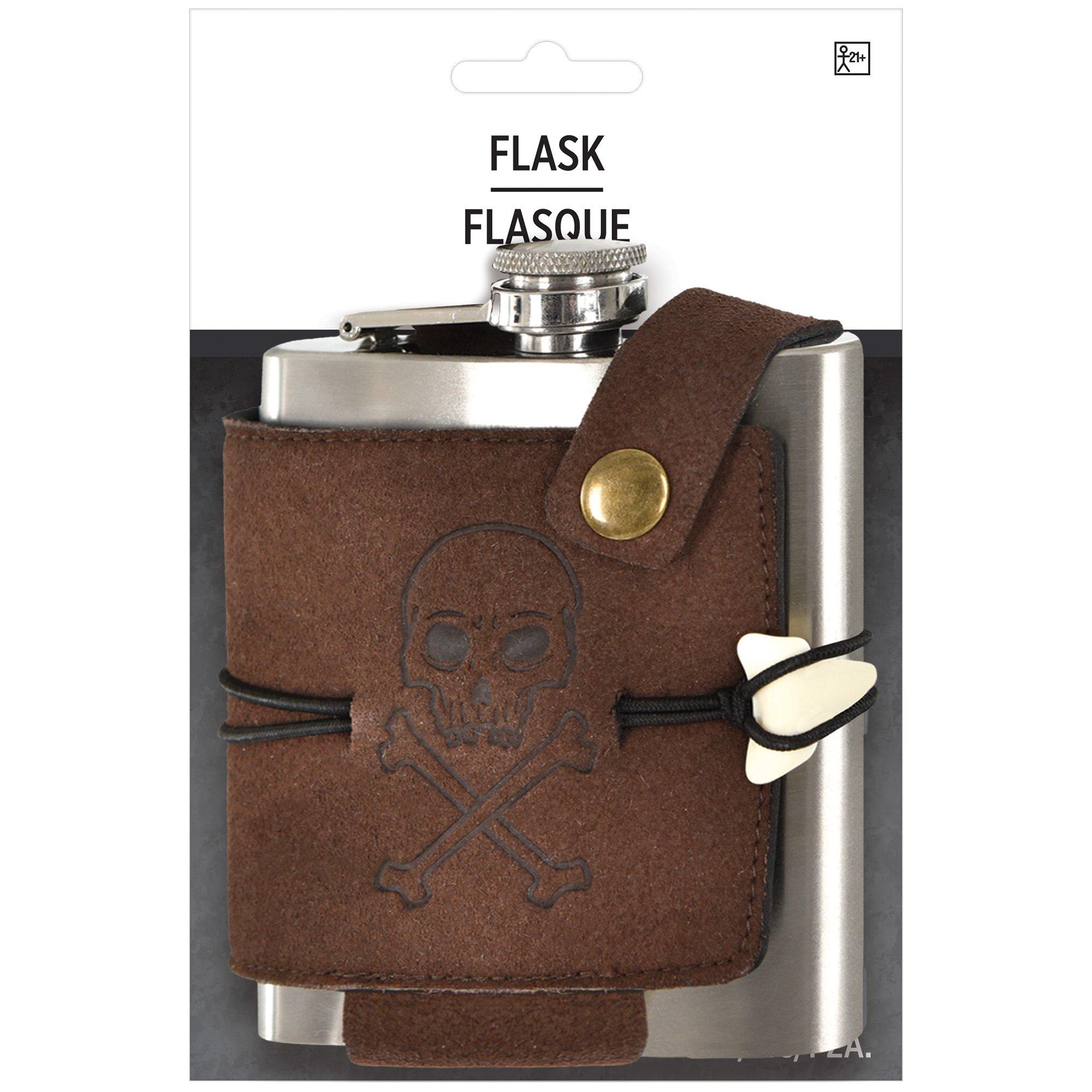 Pirate Stainless Steel Belt Flask, 6oz