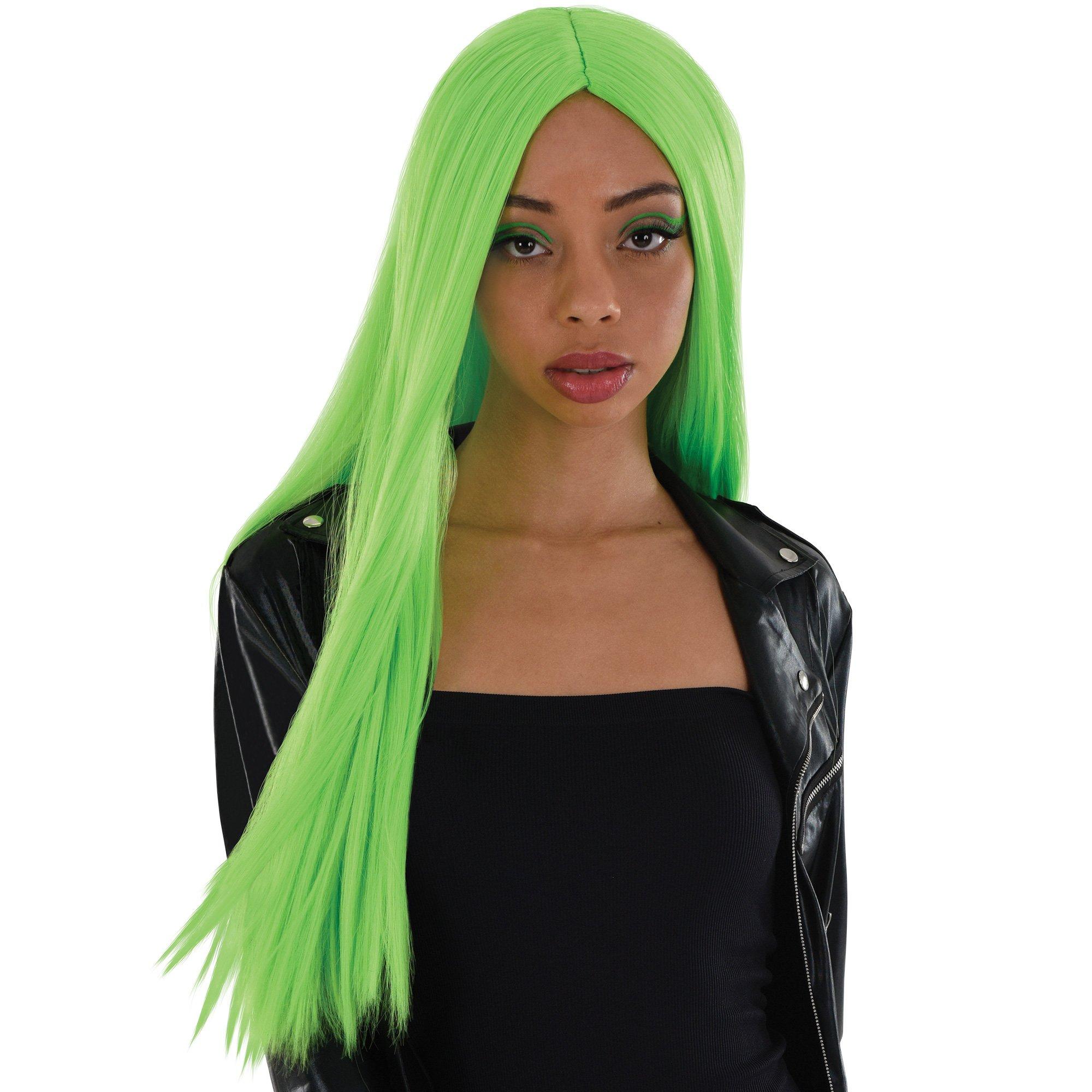 Bright green clearance wig