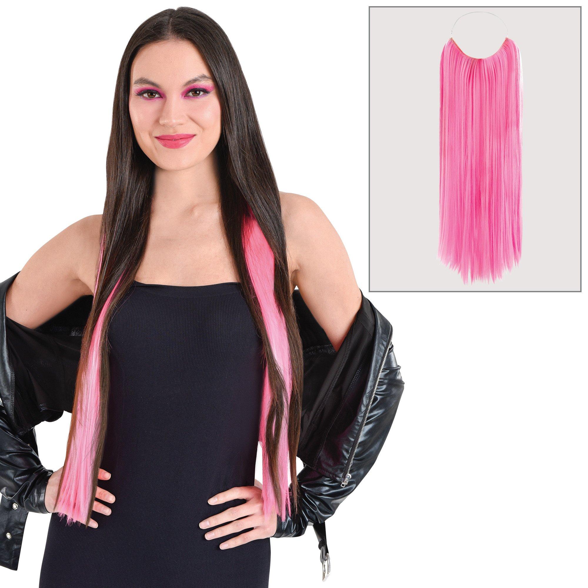 Pink hair deals extensions