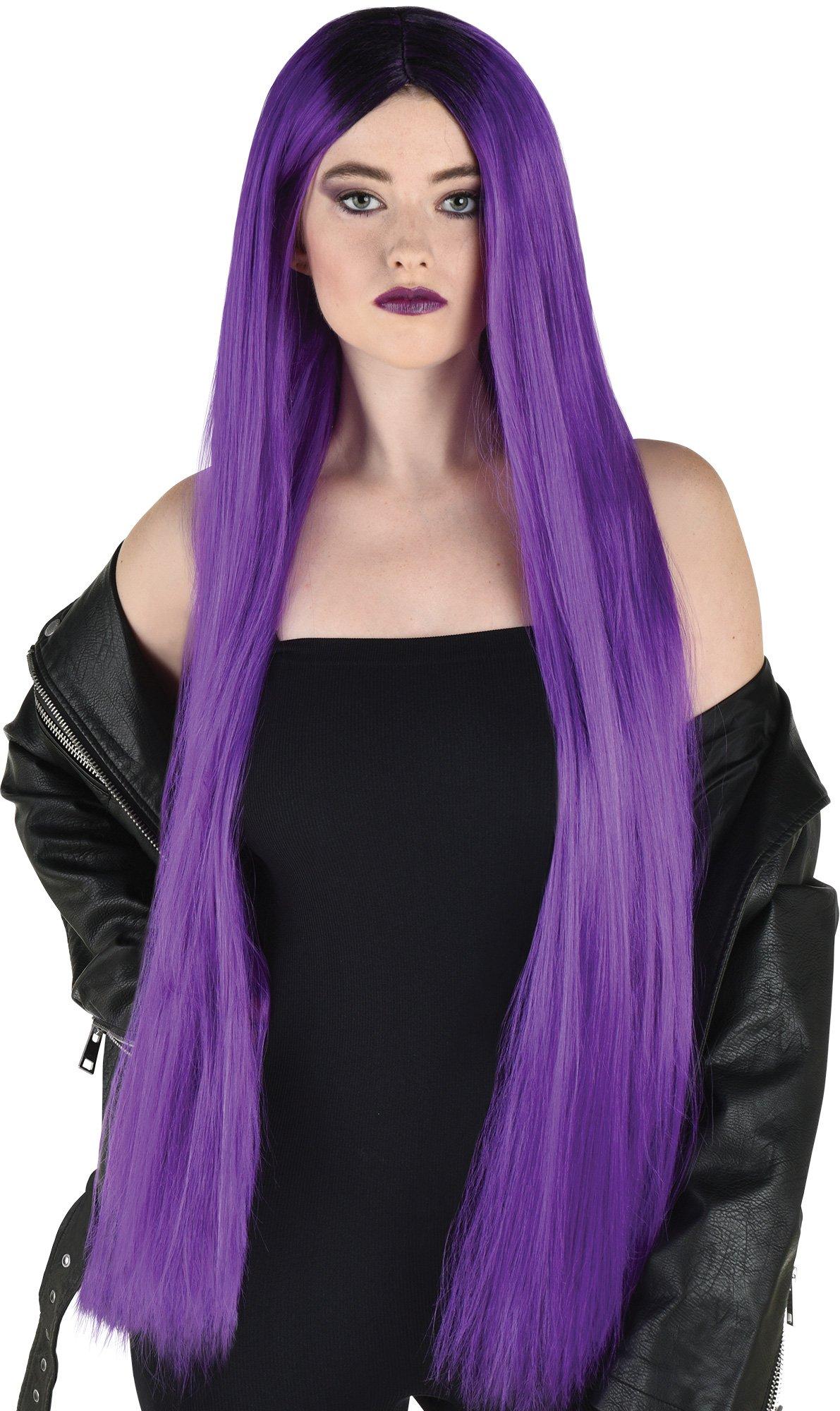 Purple wig store costumes