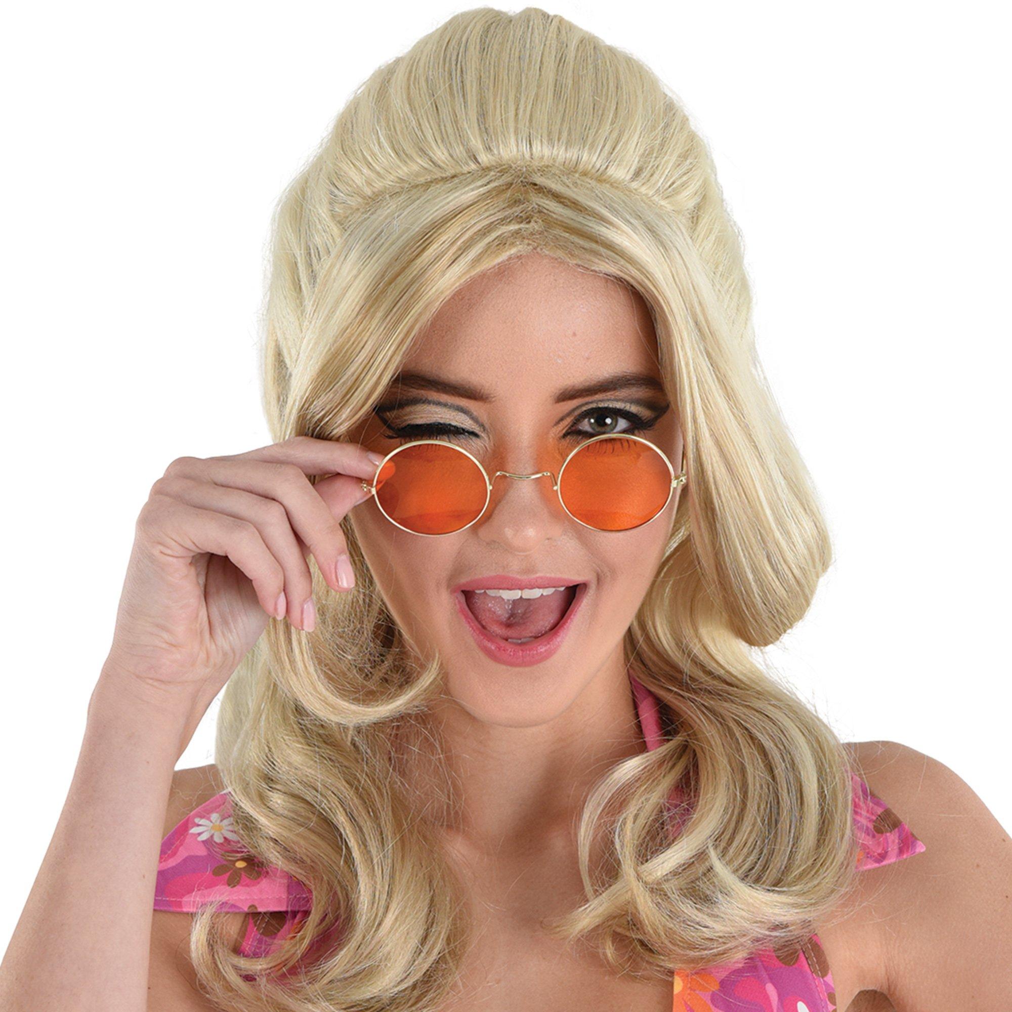 Orange Hippie Glasses Party City