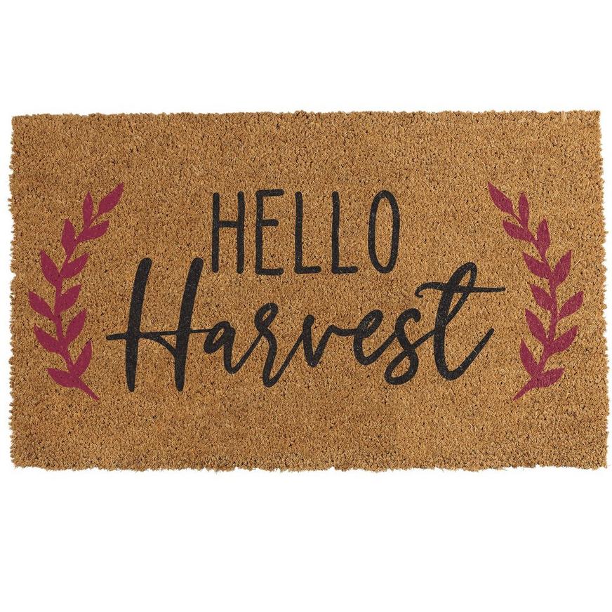 Hello Harvest Coir Doormat, 29.5in x 17.75in | Party City