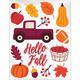 Hello Fall Large Gel Cling Decals, 15ct