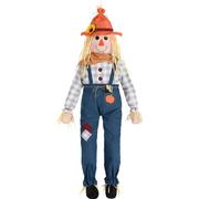 Poseable Stuffed Fabric Scarecrow, 5ft