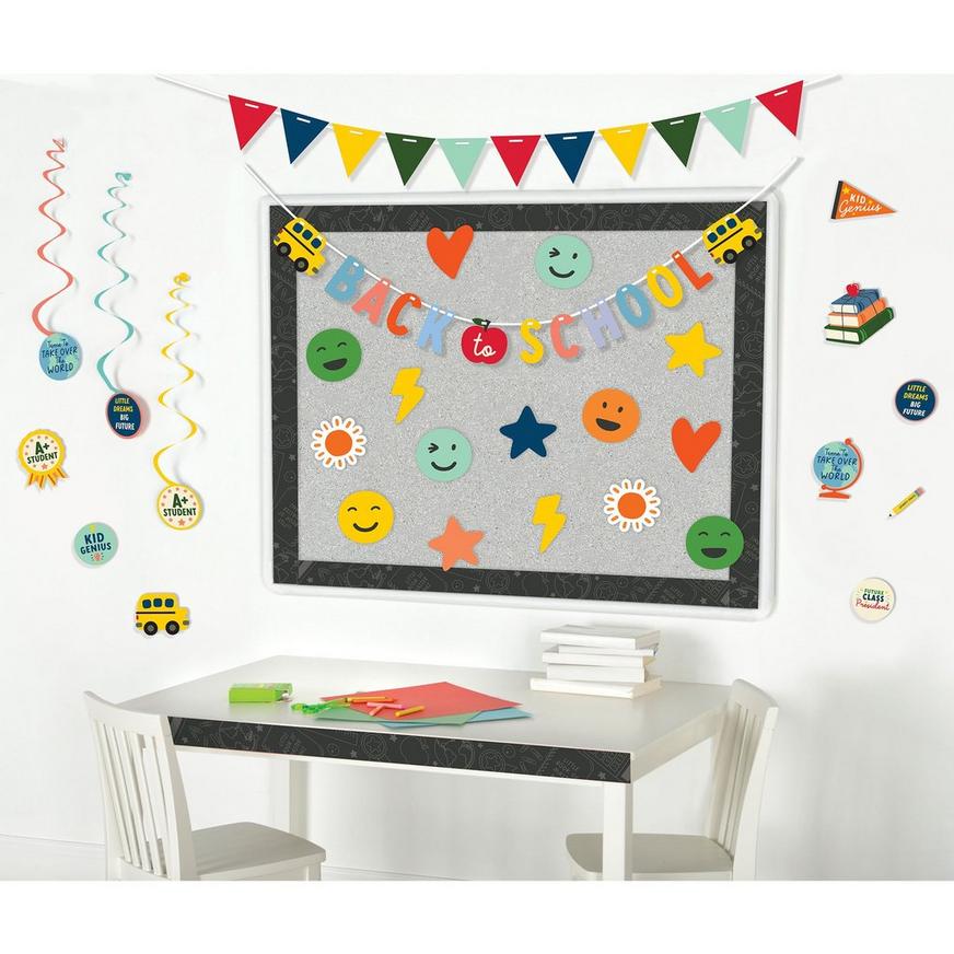Back to School Cardstock & Plastic Classroom Decorating Kit, 67pc