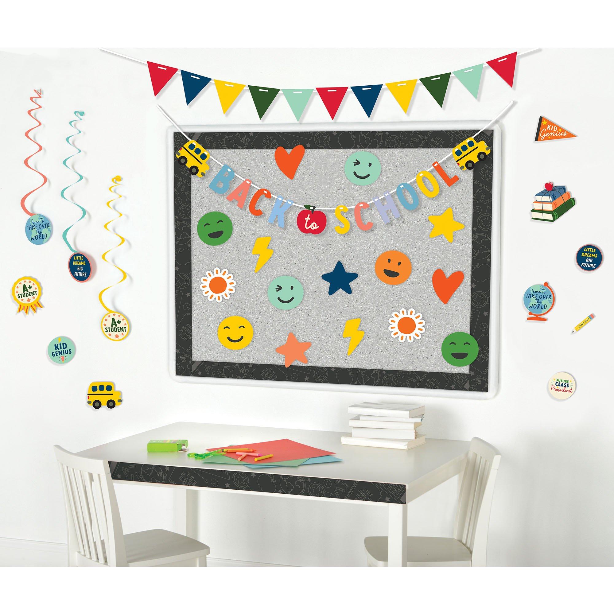 Back to School Cardstock & Plastic Classroom Decorating Kit, 67pc ...