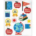 Glitter Back to School Vinyl Cling Decals, 13ct