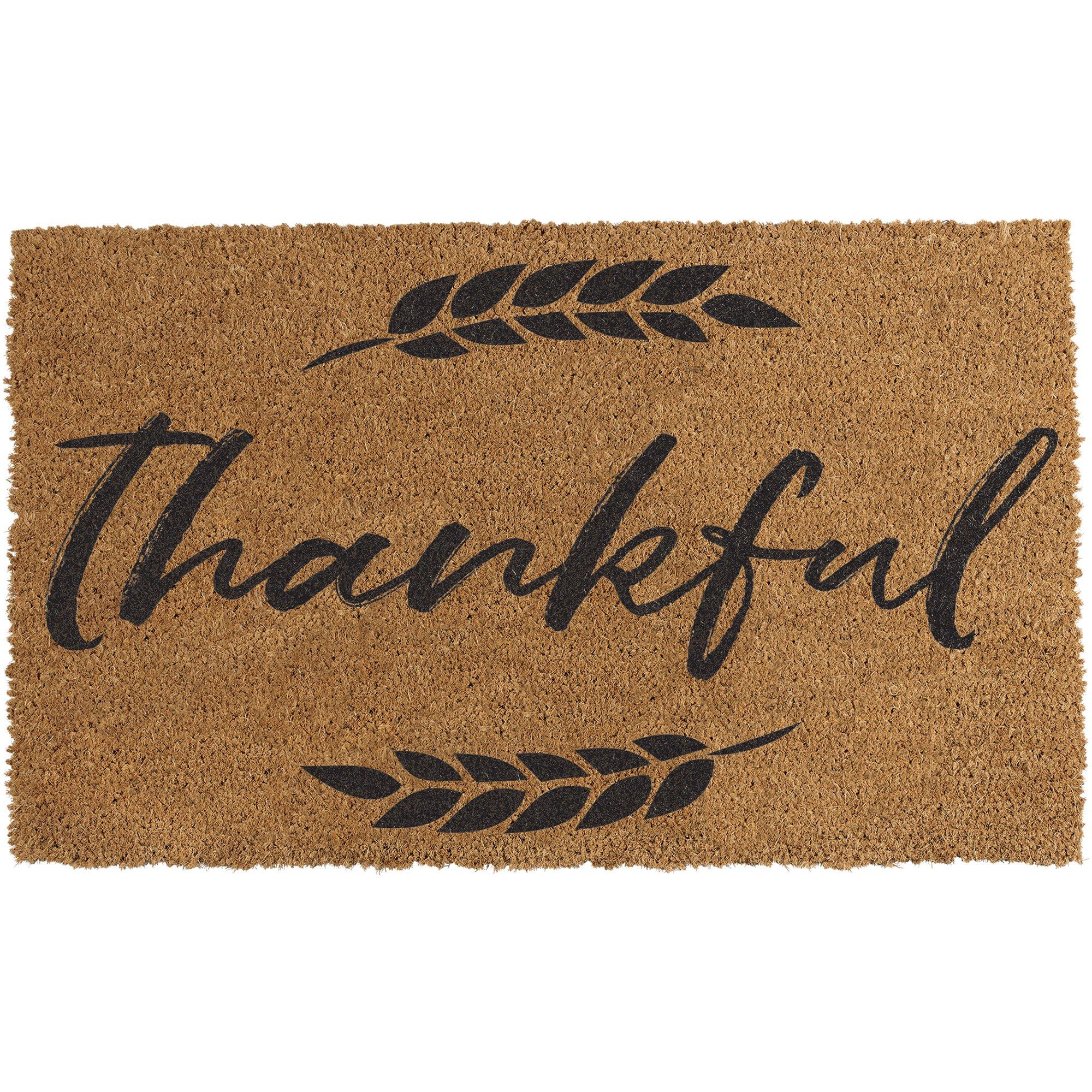 Thankful Coir Doormat, 29.5in x 17.75in Party City