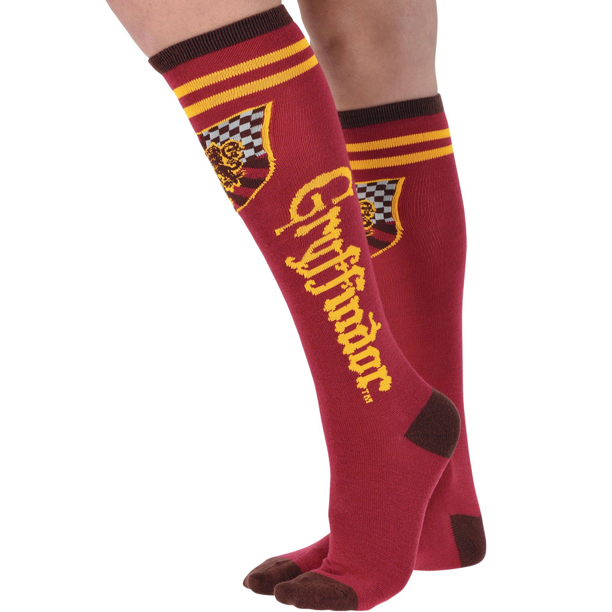 Adult Red & Gold Gryffindor Knee-High Socks - Harry Potter