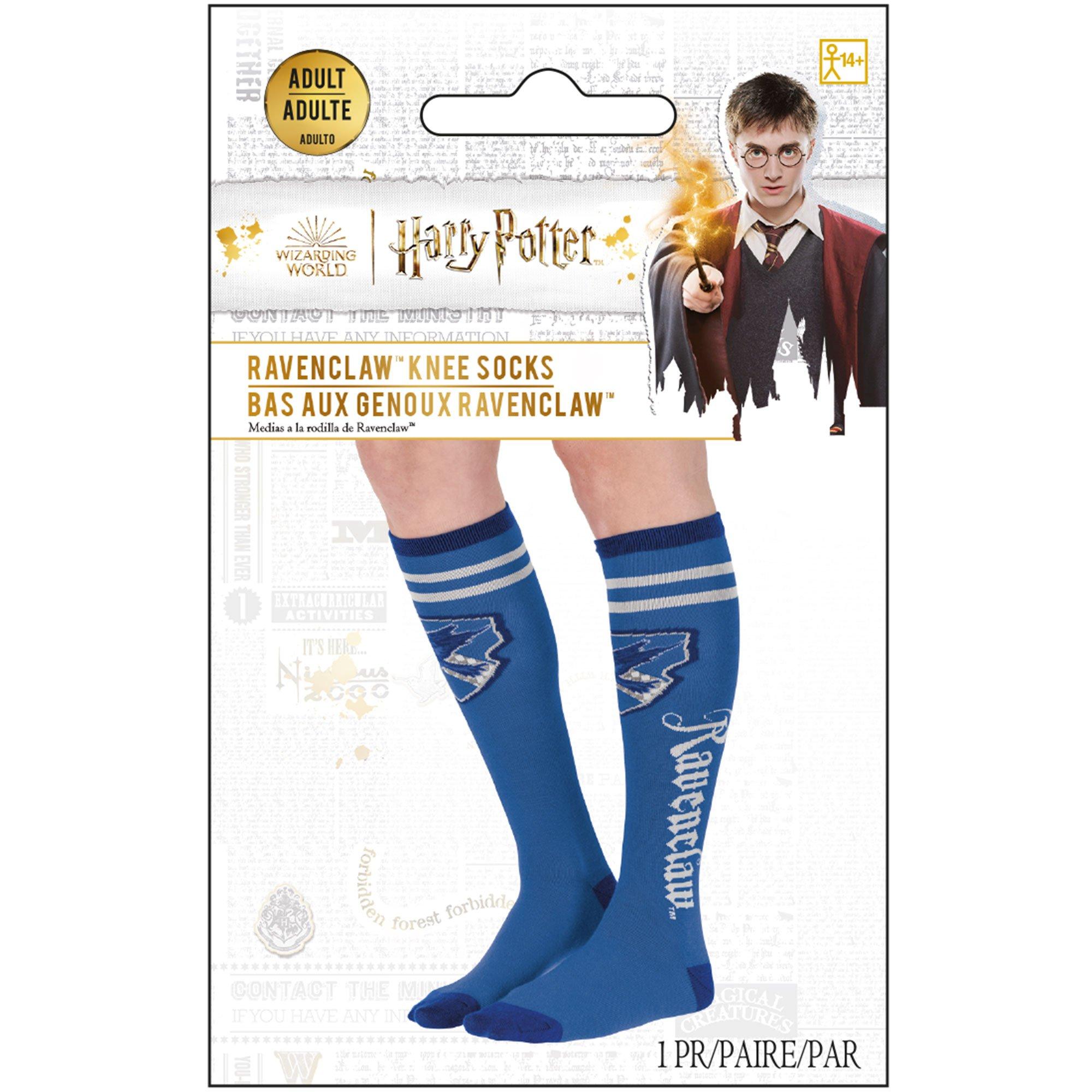 Adult Blue & Gray Ravenclaw Knee-High Socks - Harry Potter