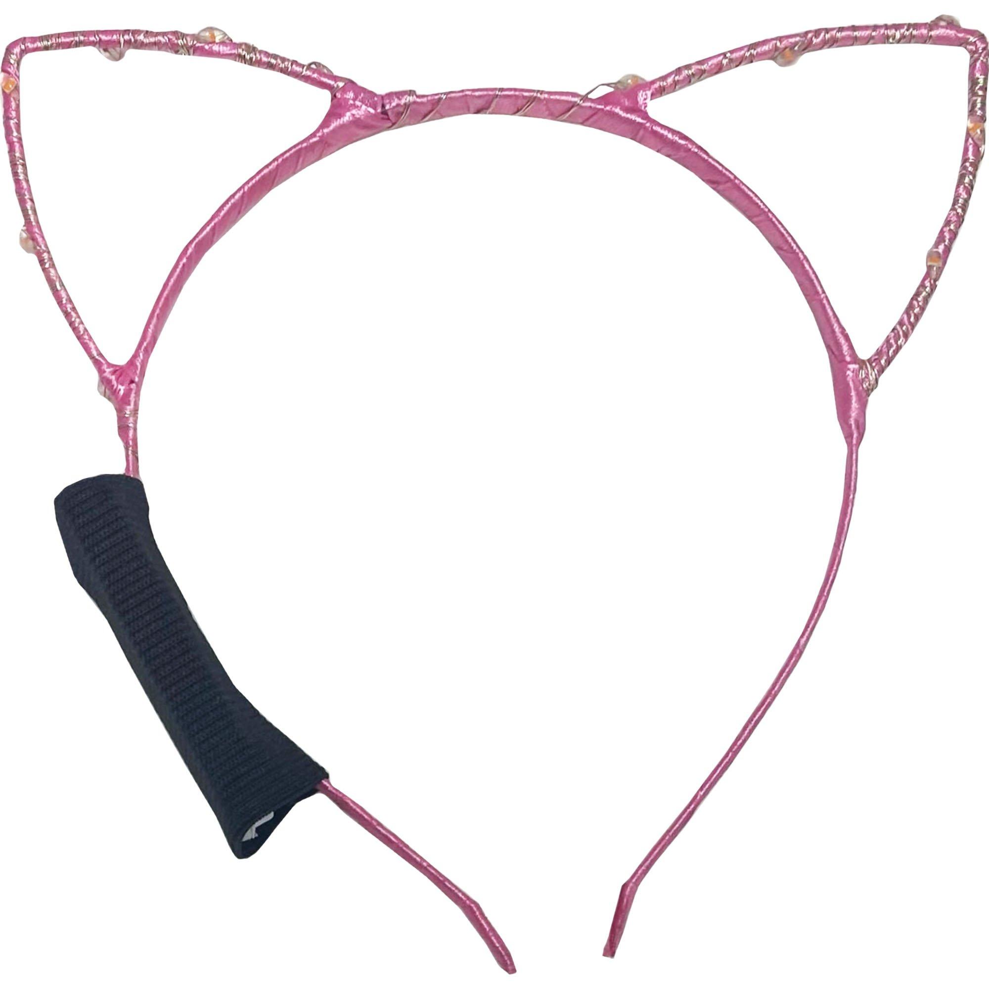 Light-Up Breast Cancer Awareness Cat Headband, 7in x 9in