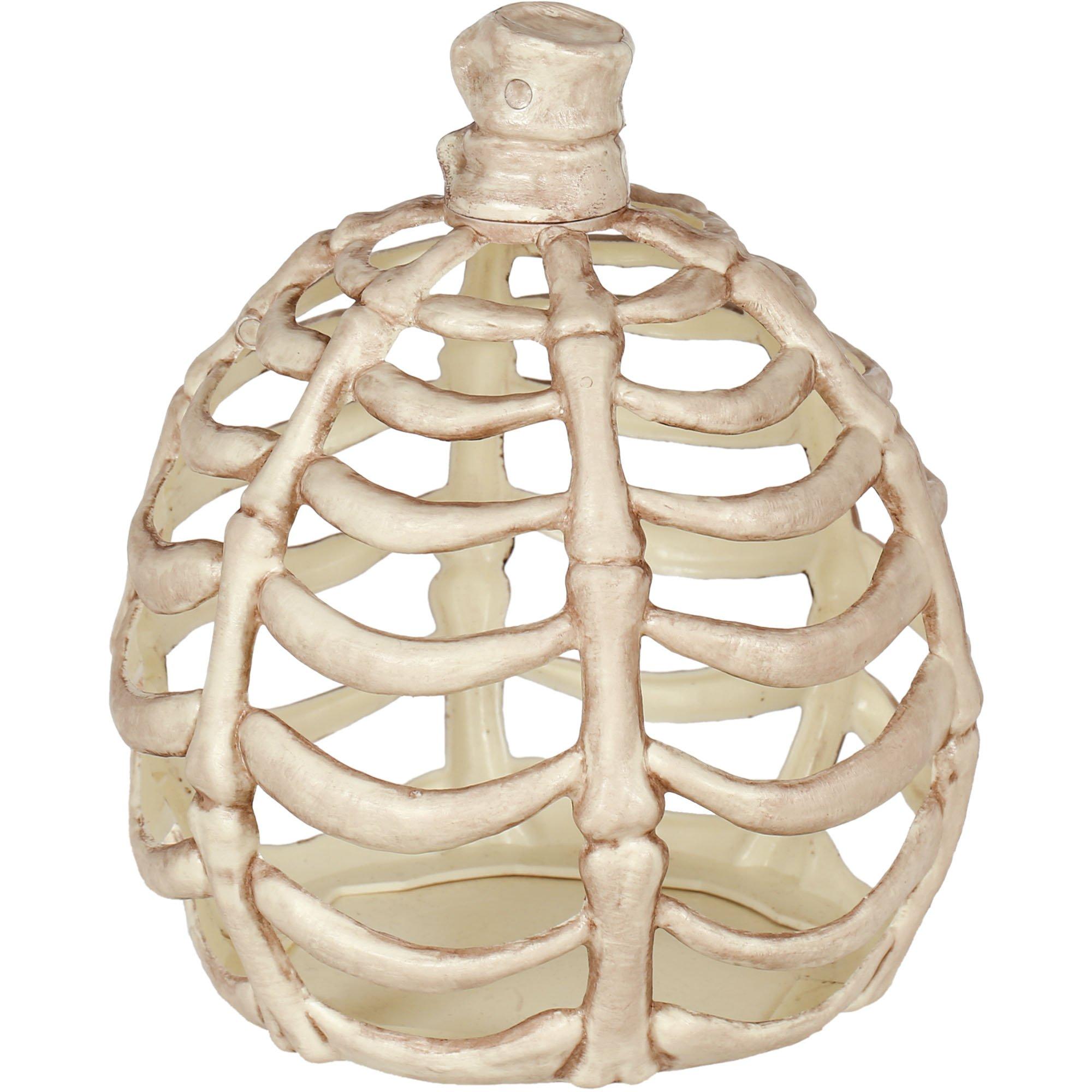 Large Bone Plastic Pumpkin, 11in Party City