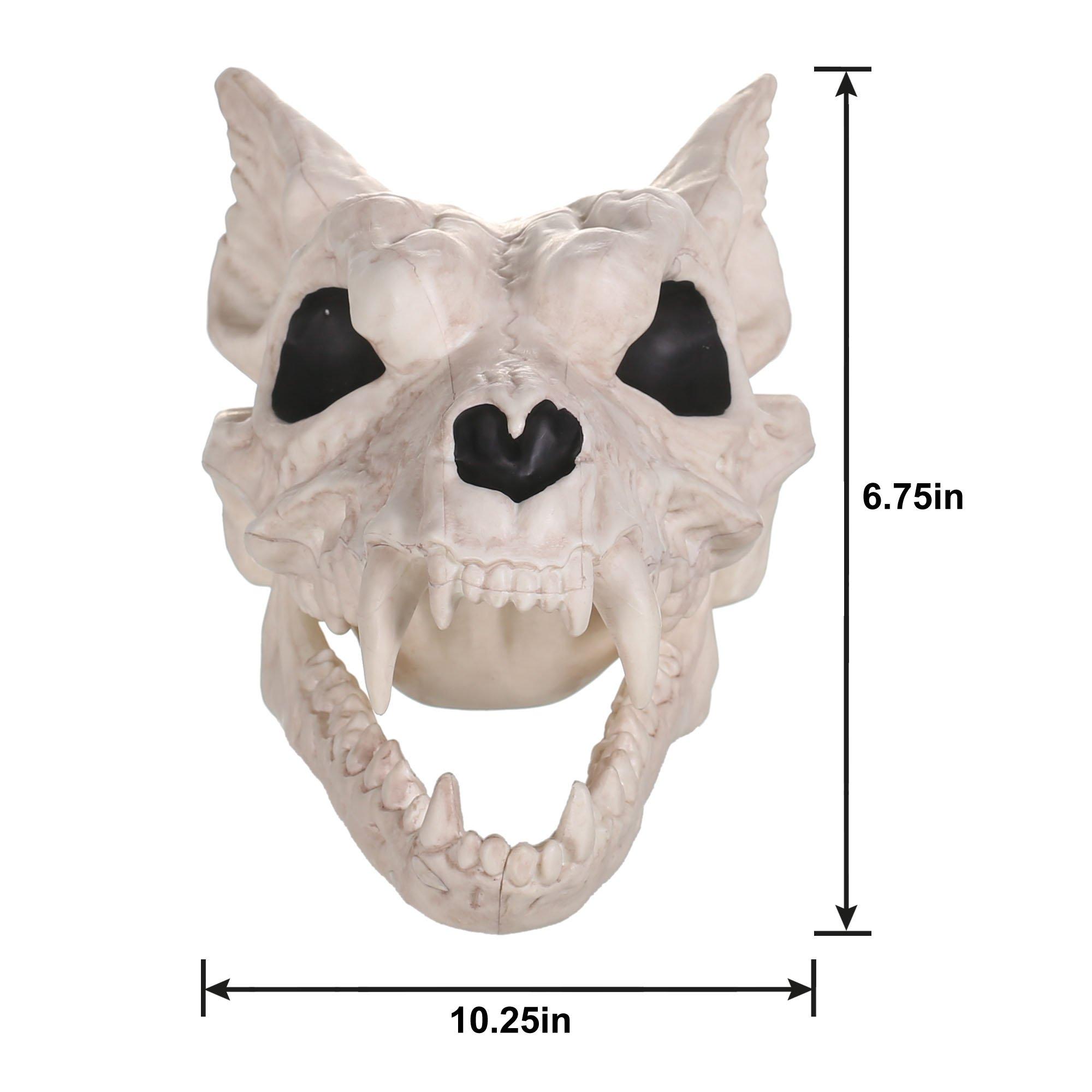 Plastic Werewolf Skull, 6.75in x 10.25in