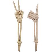 Gesturing Skeleton Hands Plastic Yard Stakes, 18.5in, 2ct