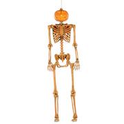 Light-Up Midnight Pumpkin LED Plastic Skeleton, 5ft