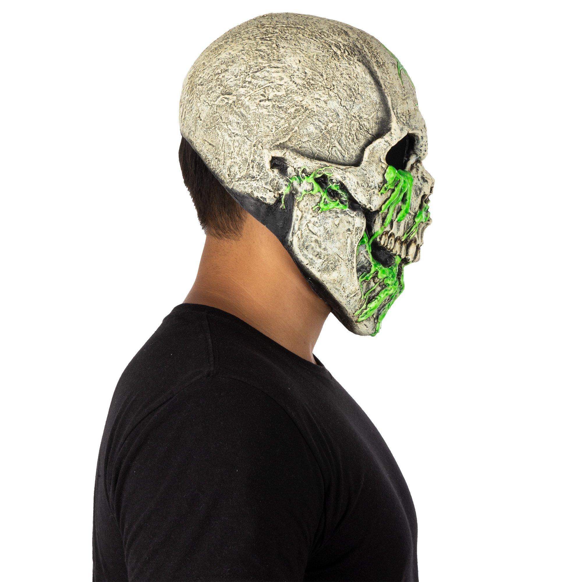 PartyCity Adult Black Light Reactive Radioactive Skull Latex Mask | The  Market Place