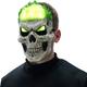 Adult Light-Up Green Inferno Skull Mask