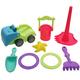 Dump Truck & Ring Toss Plastic Beach Toy Set, 8pc