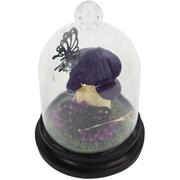 Light-Up Resin Mushroom & Butterfly Dome, 10.25in