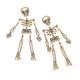 Rhinestone Skeleton Earrings, 2pc
