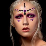 Light-Up Purple & Black Face Jewels