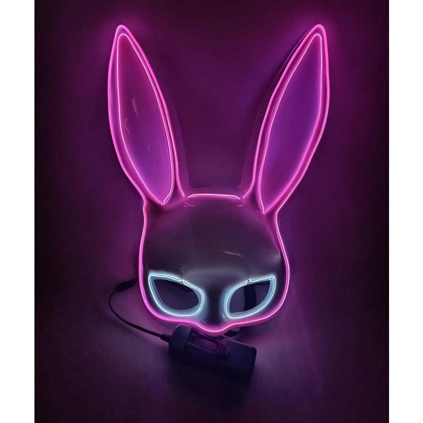Adult Light-Up Neon Bunny Mask