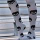 Black & Gray Skull Knee-High Socks