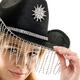 Rhinestone Fringe Black Cowboy Hat
