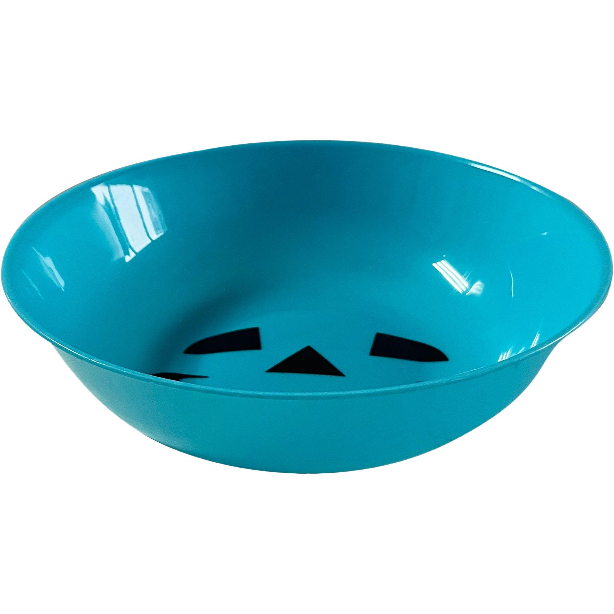 Teal Halloween Plastic Serving Bowl, 11in Party City