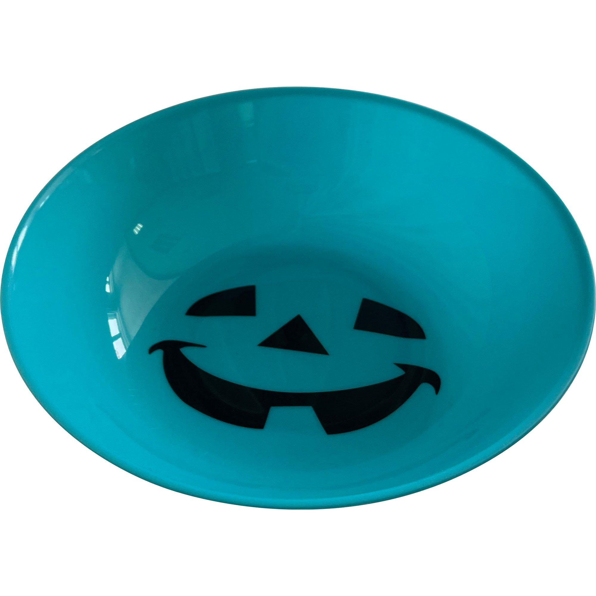 Teal Halloween Plastic Serving Bowl, 11in Party City