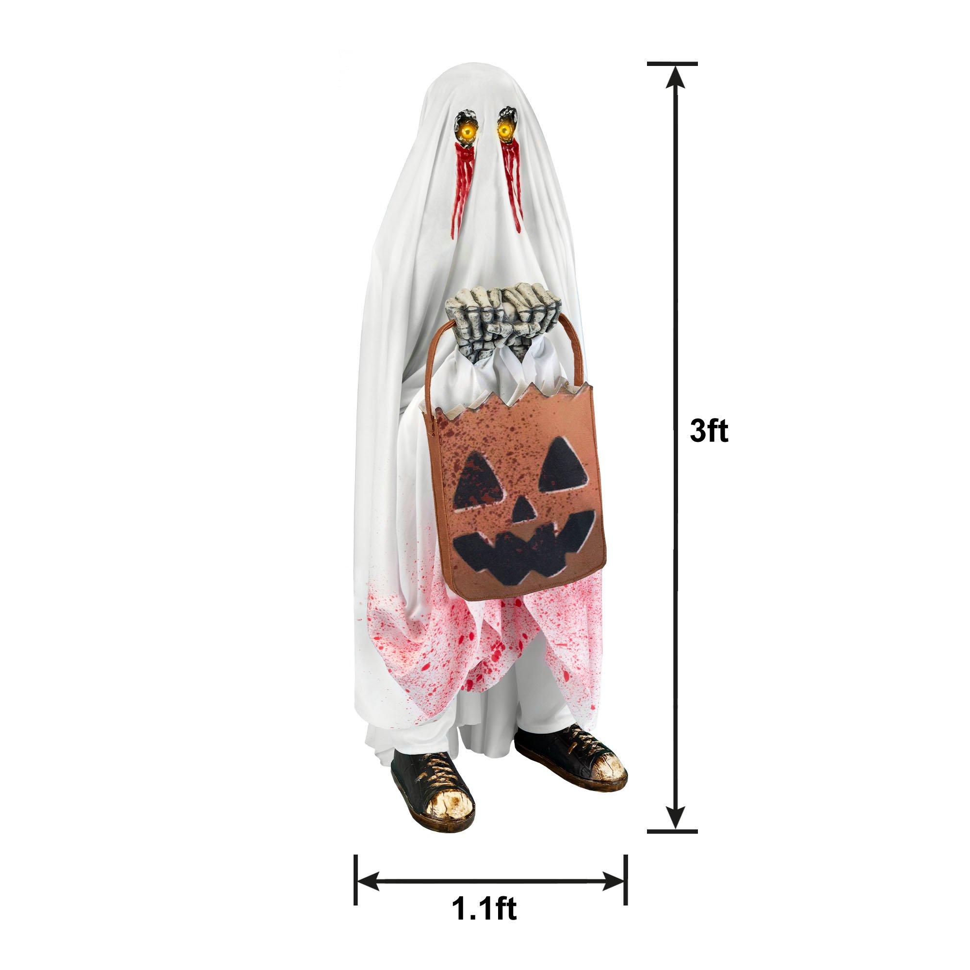 Animatronic Light-Up Bloody Ghost Trick-or-Treater, 3ft | Party City
