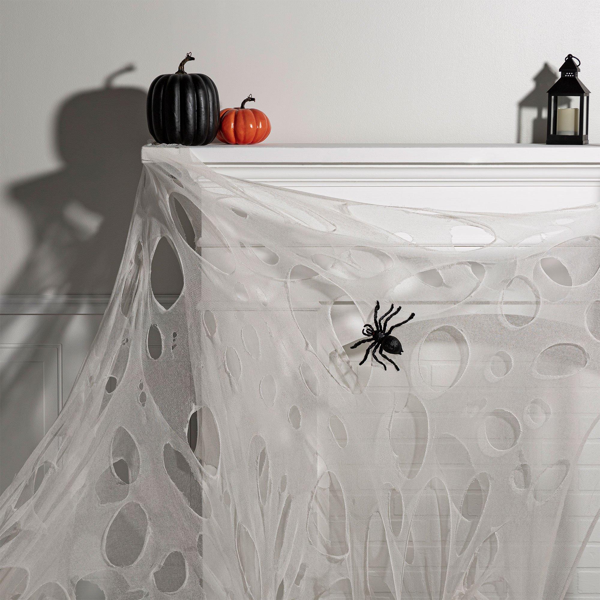 White Fabric Spider Webbing, 3.25ft x 9.8ft