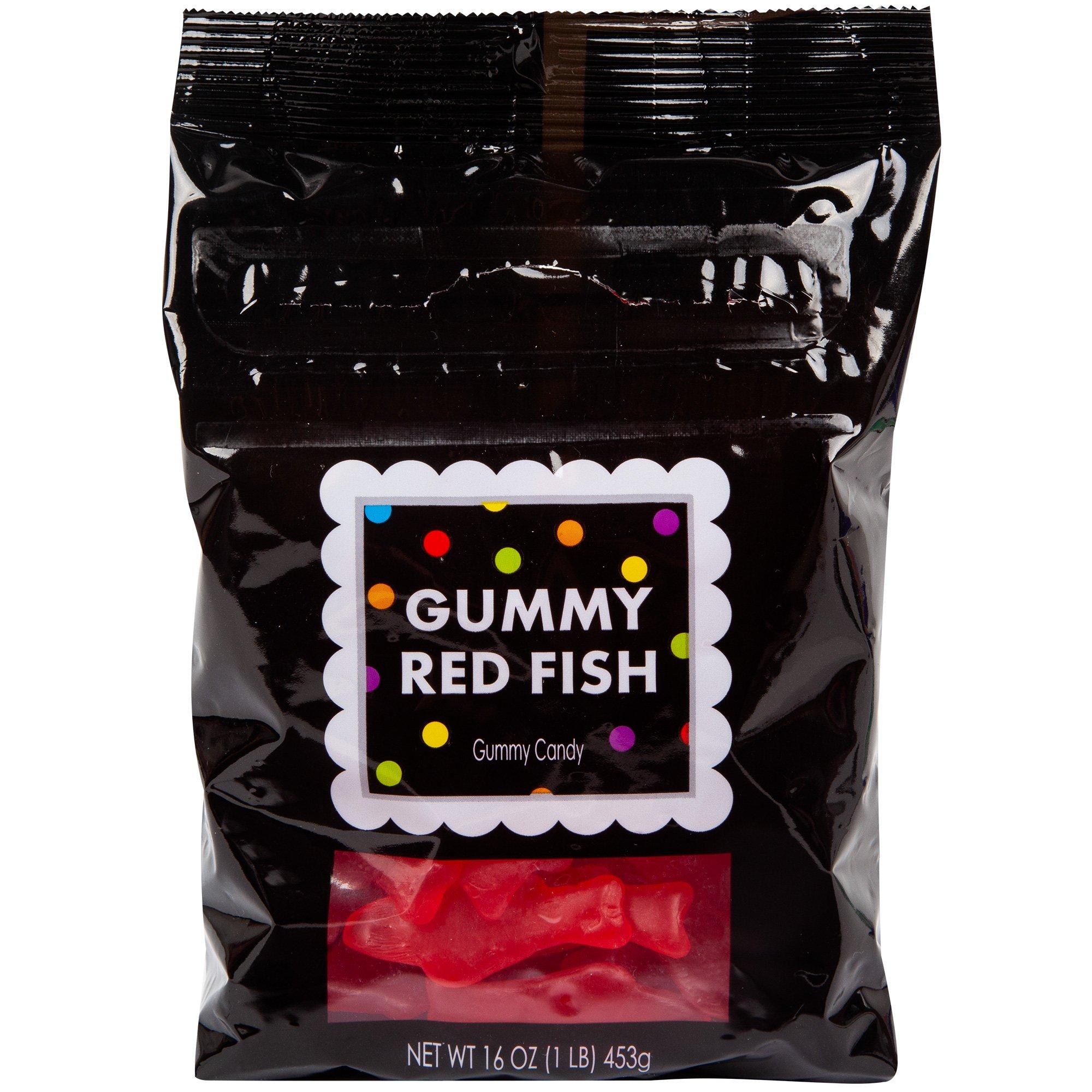 Gummy Red Fish, 16oz - Raspberry Flavor