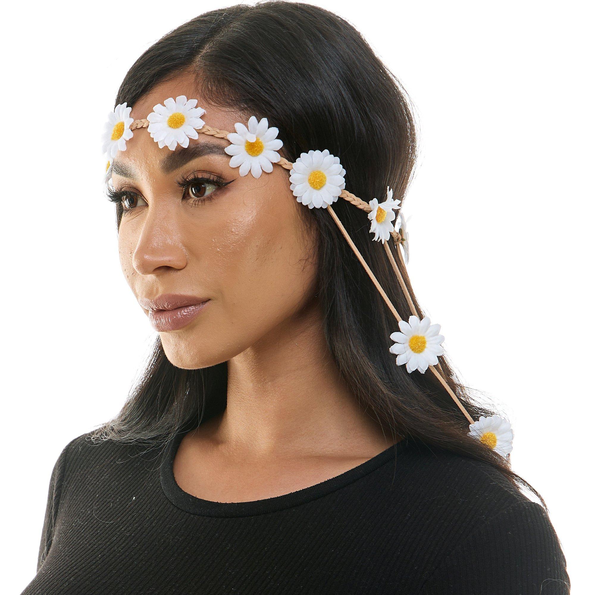 60's White Daisy Headband