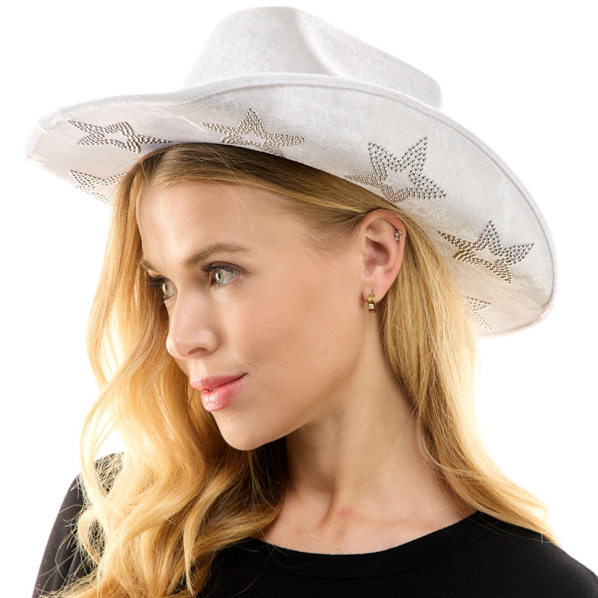 Rhinestone Star White Cowboy Hat