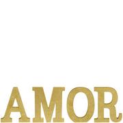 Glitter Gold Amor MDF Table Sign Kit, 4pc