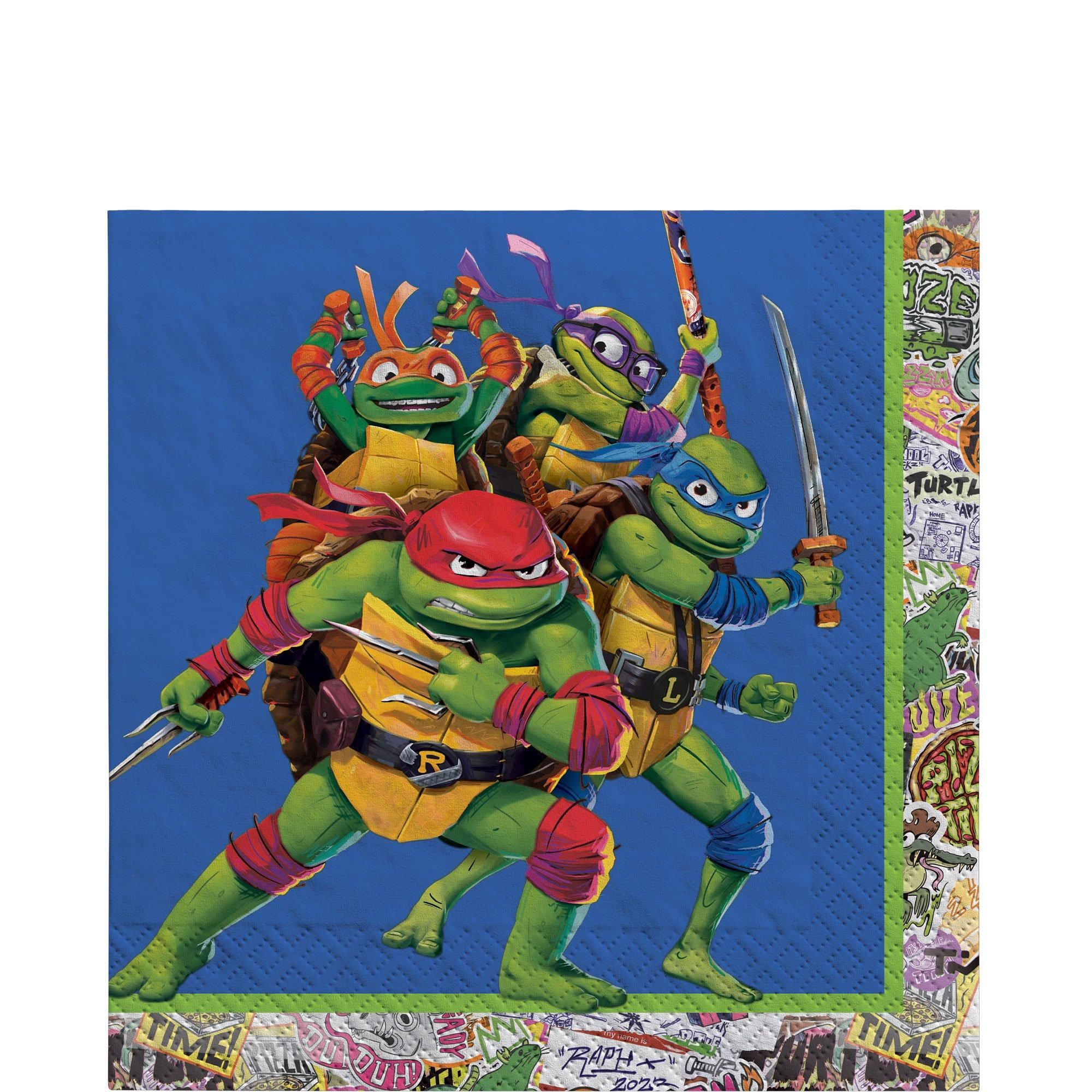 Teenage Mutant Ninja Turtle Birthday Party Supplies | Serves 16 Guests |  Officially Licensed | TMNT Mutant Mayhem Movie | Birthday Decorations